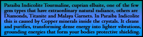  PARAIBA INDICOLITE FORM BRAZIL OR MOZAMBIQUE COLLECTOR GEMS