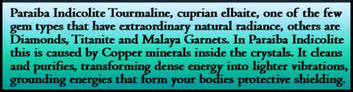  PARAIBA INDICOLITE FORM BRAZIL OR MOZAMBIQUE COLLECTOR GEMS
