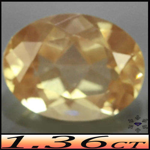 1.36ct Unheated Red Spark Congo Andesine - VS - Light Yellowish Orange Precision Oval Gem