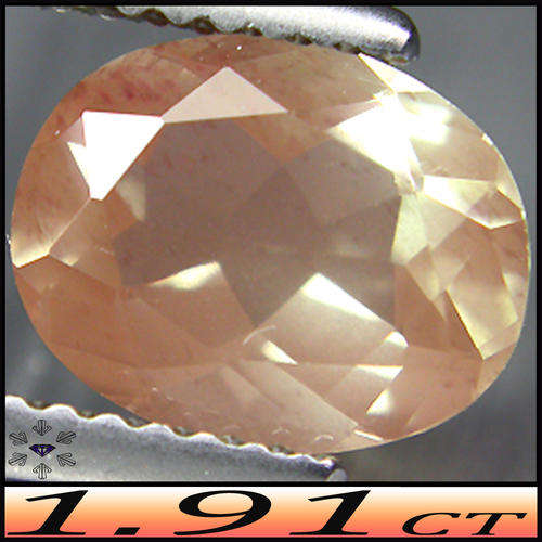 1.91ct Unheated Medium Yellowish Andesine - VVS - Tibet Red Sparks Modern Mixed Oval