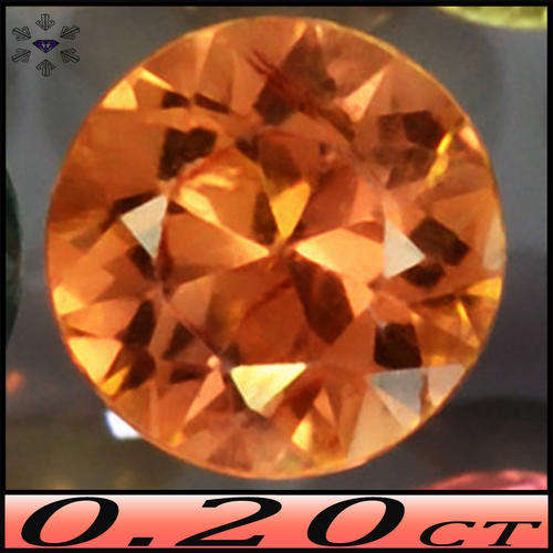 0.20ct Songea Vivid Red Orange Sapphire - VS - Calibrated Modern Round Gem