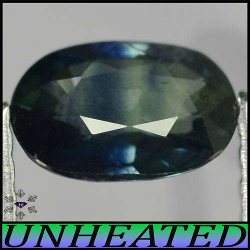 0.60ct Greenish Blue Sapphire Gem - SI - Natural Madagascan Brilliant Oval
