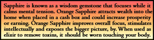SAPPHIRE - GOLDEN YELLOW AND ORANGE GEMS