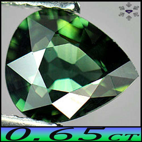 0.65ct Natural Bluish Green Sapphire - VS - Tanzanian Bi-Colour Pear (Gentle Heat)