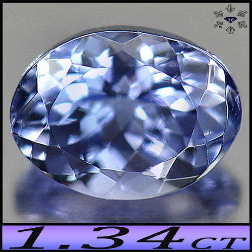 1.34ct Violetish Intense Blue Tanzanite Gem - VVS - Alluring Fancy Diamond Facet Oval