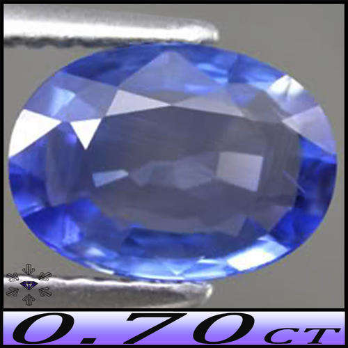 0.70ct Unheated Medium Blue Ceylon Sapphire - IF - Flawless Fancy Rose Facet Oval Gem