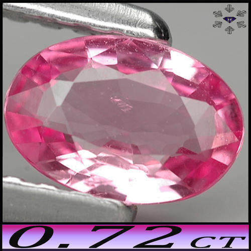 0.72ct Unheated Vivid Pink Sapphire Gem - VS - Precision Brilliant Rose Finished Oval