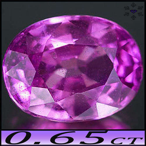 0.65ct Rare Fancy Vivid Purple Sapphire - VVS - Ceylon Top Clarity Pristine Mixed Oval (Heated)