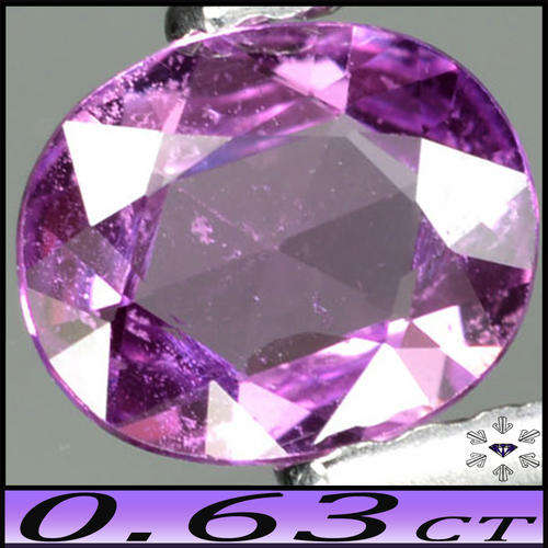 0.63ct Unheated Intense Pink Purple Sapphire - VS - Rare Winza Tanzania Mixed Rose Oval