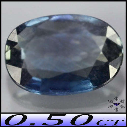 0.50ct Natural Medium Blue Oval Sapphire - SI - Thailand Modern Mixed Polished Gem (Heated)