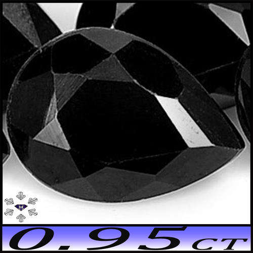 0.95ct Sri-Lankan Diamond Black Spinel - Opaque Fancy Mixed Pear Gemstone