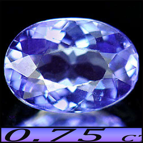 0.75ct Violet Deep Blue Tanzanite Gemstone - VS - Astonishing Modern Fancy Facet Oval