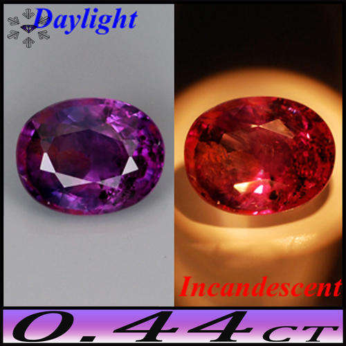 0.44ct Vary Rare Colour Change Sapphire - SI - Tanzania Unheated Modern Mixed Oval