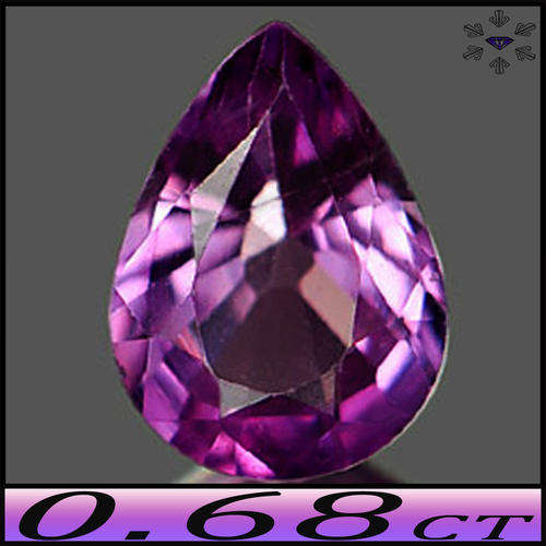 0.68ct Reddish Vivid Purple Sapphire Gem - VVS - Magical Clean Unheated Tanzania Pear