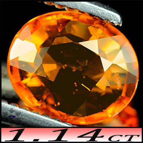1.14ct Vivid Orange Songea Sapphire - SI - Natural Modern Precision Oval (Heated)