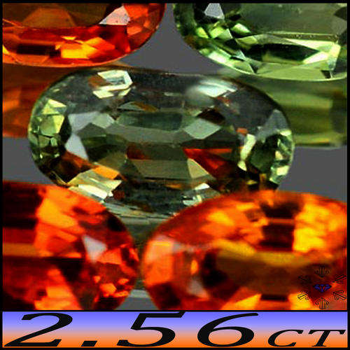 2.56ct Five Intense Fancy Sapphire Ovals - VS - Natural Parcel Songea Gems (Heated)