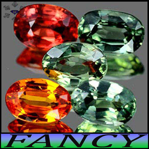 2.60ct Parcel Mixed Fancy Sapphire Gems - VVS - Five Selected Tanzania Ovals (Heated)