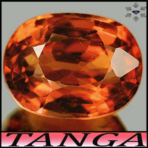 1.93ct Vivid Reddish Orange Tanzanian Zircon - VS -Natural Unheated Imperial Oval Gem