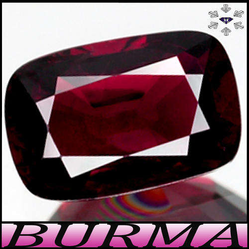 1.53ct Fancy Burma Unheated Antique Spinel - VS - Medium Red Very Slightly Brownish Gem