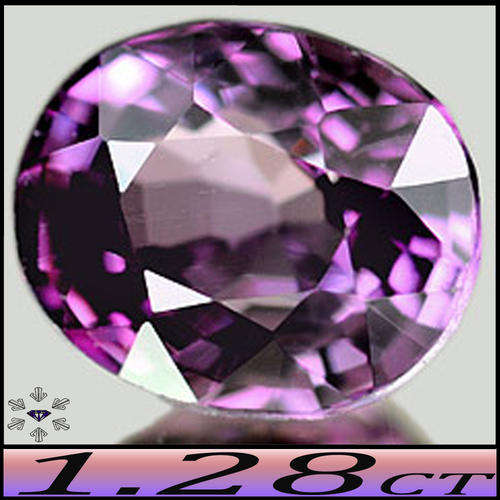 1.28ct Unheated Rare Sri-Lanka Spinel - VVS - Medium Light Bluish Violet, Slightly Greyish Oval