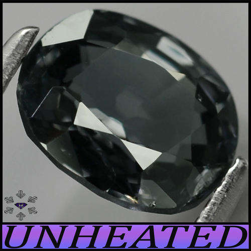 1.55ct Brilliant Titanium Blue Burma Spinel - SI - Unheated Modern Cushion Faceted Oval