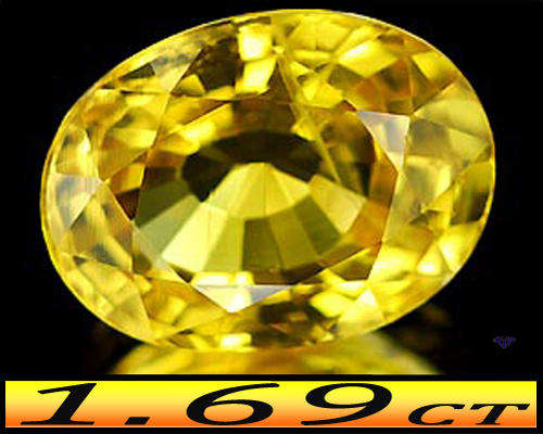1.69ct Vivid Gem Golden Yellow Sapphire - SI - Brilliant Madagascan Precision Oval