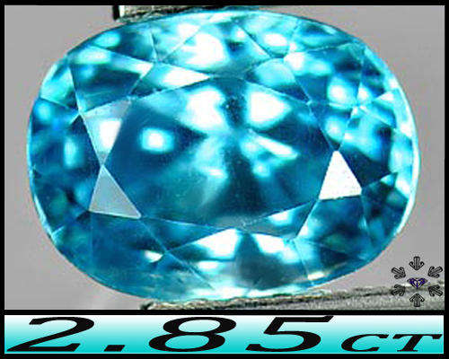 2.85ct Intense Blue Cambodia Zircon Oval - VS - Scintillating Unheated Multi-Faceted Gem