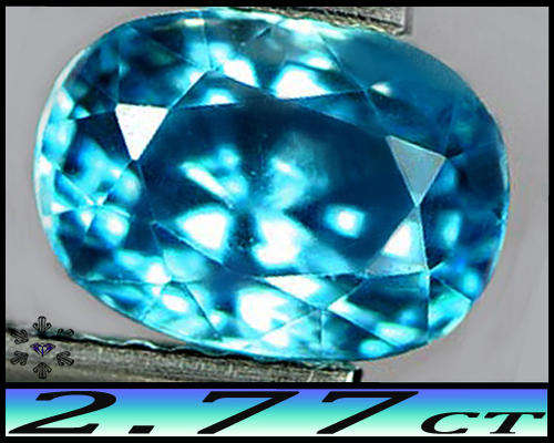 2.77ct Brilliant Blue Clean Zircon Gem - VS - Unheated Calibrated Cambodian Oval