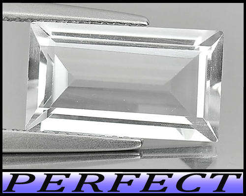 5.67ct Unheated Ouro Preto Topaz Gem - VVS - Diamond White Stunning Baguette