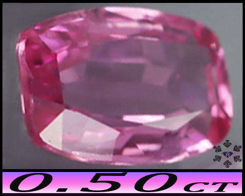 0.50ct Intense Pink Unheated Sapphire - VS - Fancy Madagascan Antique Faceted Cushion