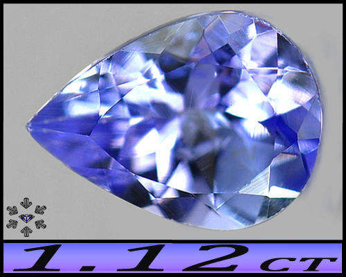 1.12ct Perfect Tanzania Arusha Tanzanite - VS - Violet Deep Blue Pear Gemstone
