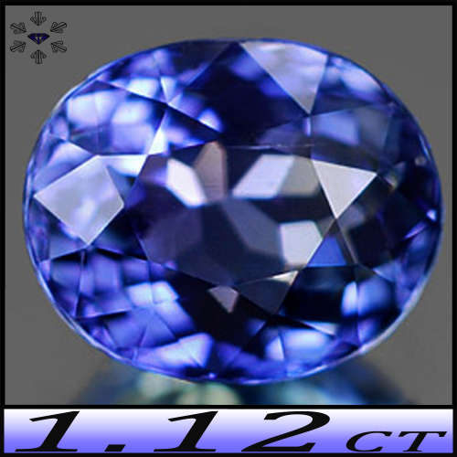 1.12ct Certified Internally Flawless Tanzanite - IF- Perfect Violetish Vivid Blue Tanzania Oval