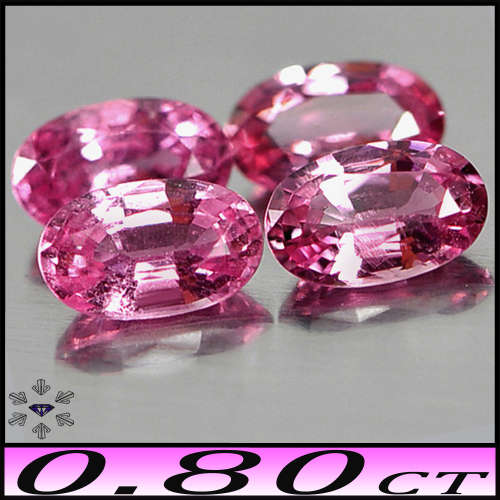 0.80ct Intense Pink Winza Sapphire - VS - Two Natural Tanzania Oval Gems