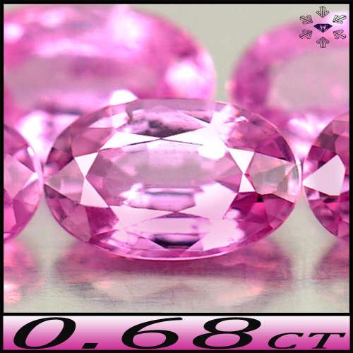 0.68ct Two Vivid Pink Tanzania Sapphire - VS - Pair Matching Natural Oval Gems