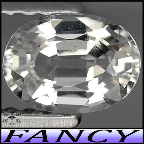 0.99ct Magical Fancy White Sapphire Gem - VVS - Madagascan Modern Oval (Heat Only)