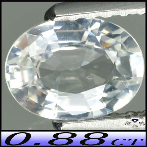 0.88ct Natural Brilliant White Ceylon Sapphire - VS - Modern Mixed Faceted Oval (Gentle Heat)