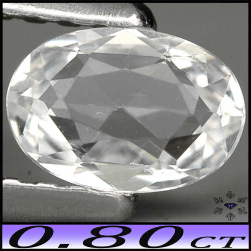 0.80ct Unheated White Ceylon Sapphire - VS - Brilliant Fancy Rose Faceted Oval