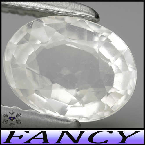 1.05ct Madagascan White Sapphire - VS - Fancy Faceted Oval (Heated Gently)