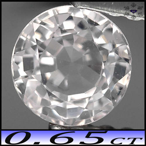 0.65ct Madagascan Fancy White Sapphire - VS - Magnificent Modern Round (Heated)