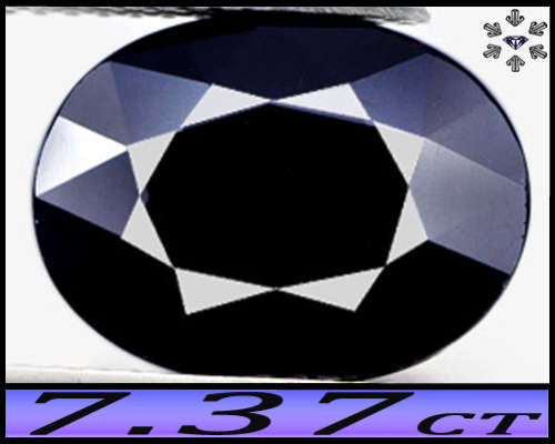 7.37ct Fancy Gem Intense Deep Blue Sapphire - Madagascar Opaque Oval (Diffusion Heated)