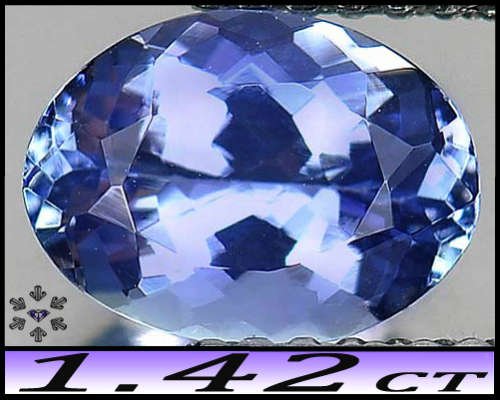 1.42ct Violetish Intense Blue Tanzanite - VS - Tanzania Fancy Faceted Oval