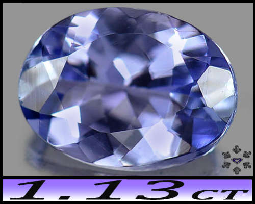 1.13ct Violetish Intense Blue Tanzanite - VVS - Tanzania Fancy Faceted Oval