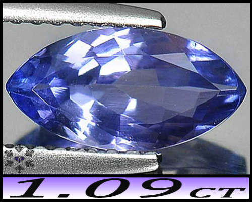 1.09ct Gem Violet Deep Blue Tanzanite - VS - Exciting Modern Facet Marquise