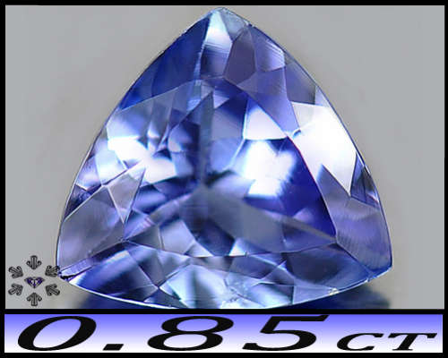 0.85ct Violet Deep Blue Fancy Tanzanite - VVS - Exciting Clean Modern Trillion Gem