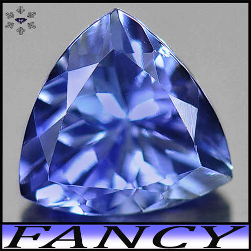 0.97ct Violet Intense Blue Tanzanite Gem - VVS - Exciting Natural Modern Trillion