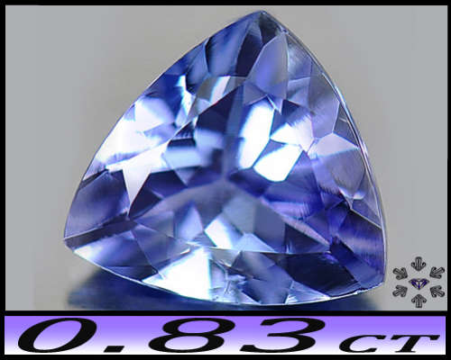 0.83ct Violet Deep Blue Tanzanite Gem - VVS - Elegant Fancy Modern Facet Trillion