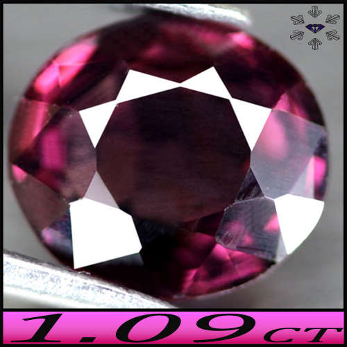 1.09ct Fancy Reddish Intense Purple Spinel - SI - Natural Sri-Lanka Classic Oval