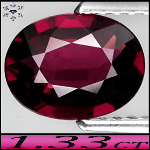 1.33ct Rare Unheated Clean Burmese Spinel - VS - Medium Red Very Slightly Brownish Oval
