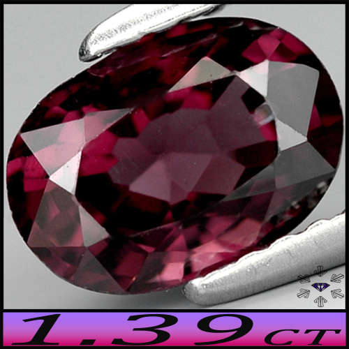 1.36ct Natural Unheated Sri-Lanka Spinel - VVS - Medium Dark Purplish Red, Strong Cushion
