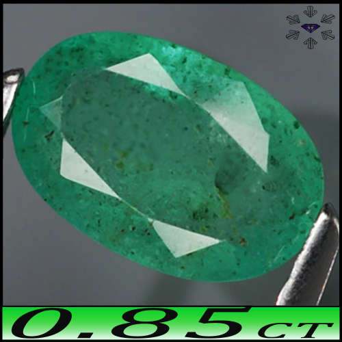 0.87ct Natural Medium Green Emerald - I1 - Classic Colombian Oval Gemstone (Oiled)